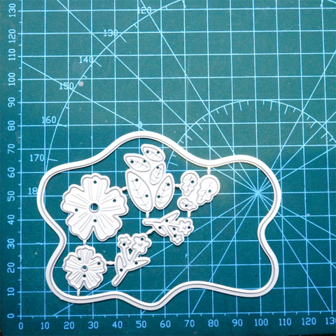 Inlovearts Irregular Flower Border Cutting Dies