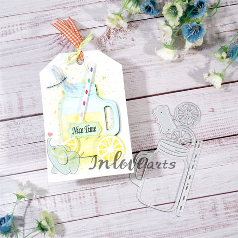 Inlovearts Lemon Juice Bottle Cutting Dies