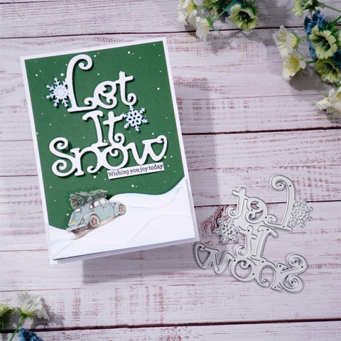 Inlovearts "Let It Snow" Word Metal Cutting Dies