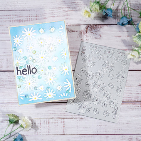 Inlovearts Little Daisies Background Board Cutting Dies