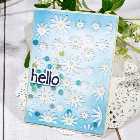 Inlovearts Little Daisies Background Board Cutting Dies