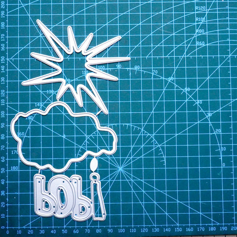 Inlovearts "POP!" Word With Explosion Effects Cutting Dies