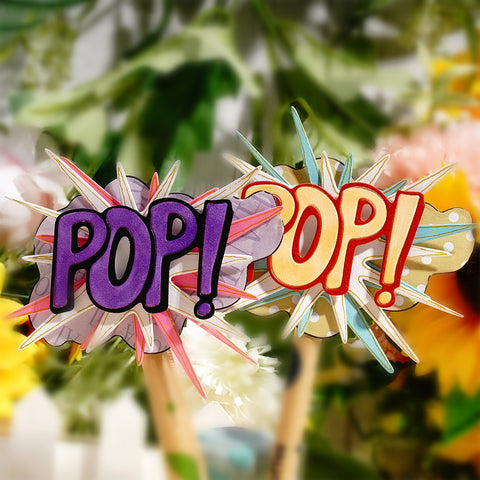 Inlovearts "POP!" Word With Explosion Effects Cutting Dies