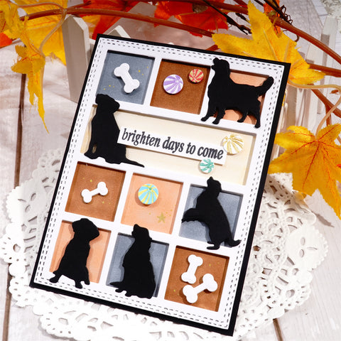 Inlovearts Realistic Pet Dogs Metal Cutting Dies