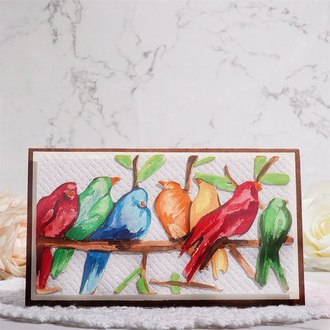 Inlovearts Row of Realistic Birds Cutting Dies
