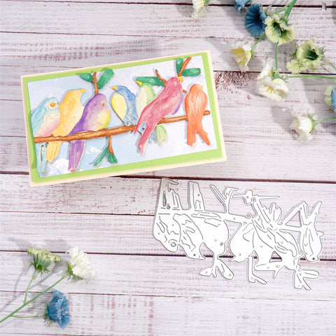 Inlovearts Row of Realistic Birds Cutting Dies