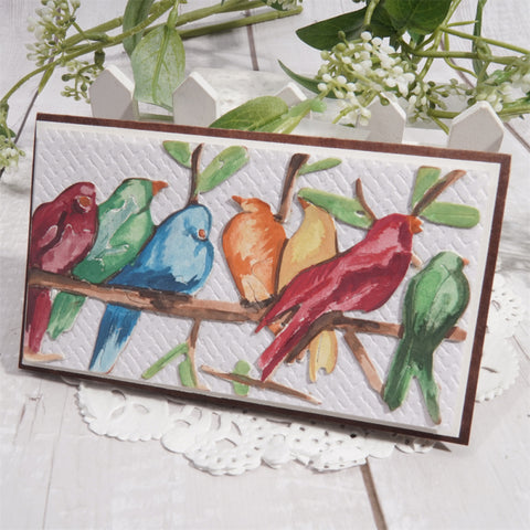 Inlovearts Row of Realistic Birds Cutting Dies