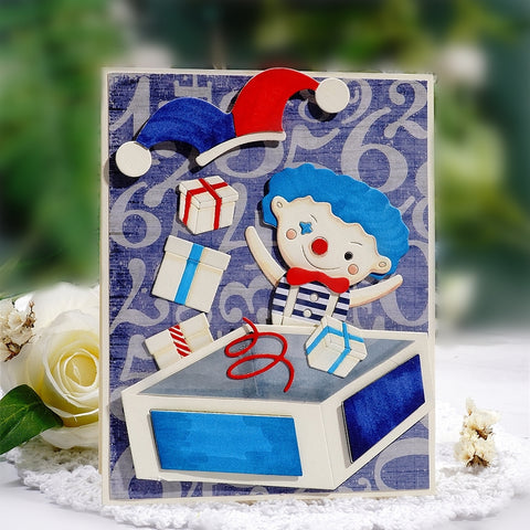 Inlovearts Clown Box Metal Cutting Dies