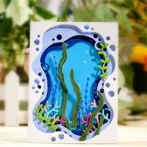 Inlovearts Marine Life Background Board Set Cutting Dies