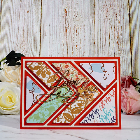 Inlovearts Splicing Rectangular Background Board Cutting Dies
