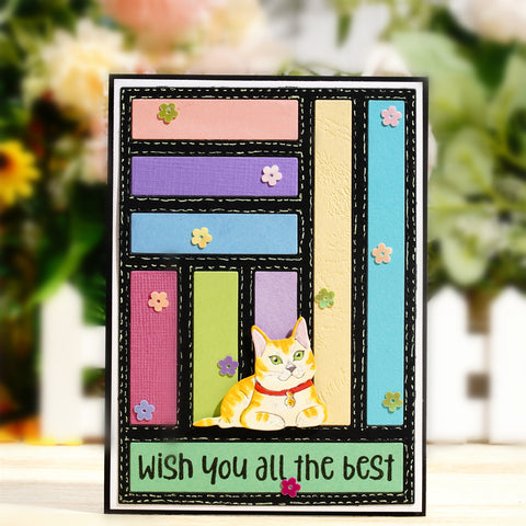Inlovearts Splicing Rectangular Background Board Dies