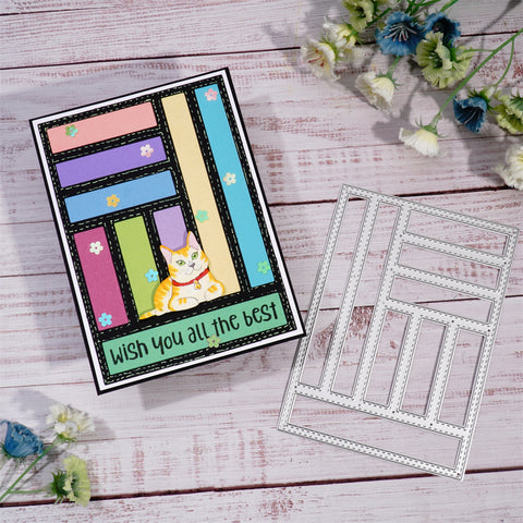 Inlovearts Splicing Rectangular Background Board Dies