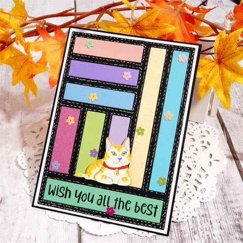 Inlovearts Splicing Rectangular Background Board Dies