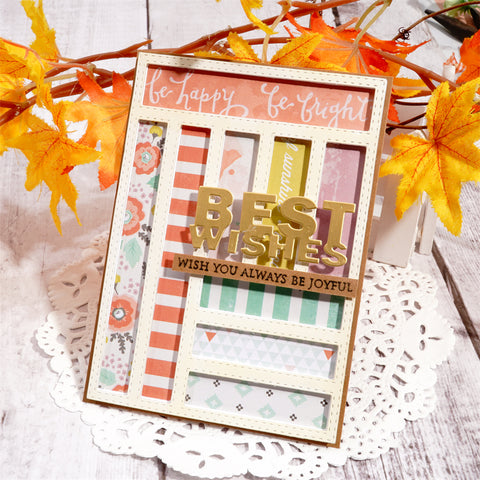 Inlovearts Splicing Rectangular Background Board Dies