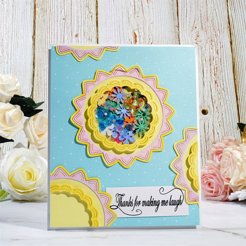 Inlovearts Stackable Round Lace Border Cutting Dies
