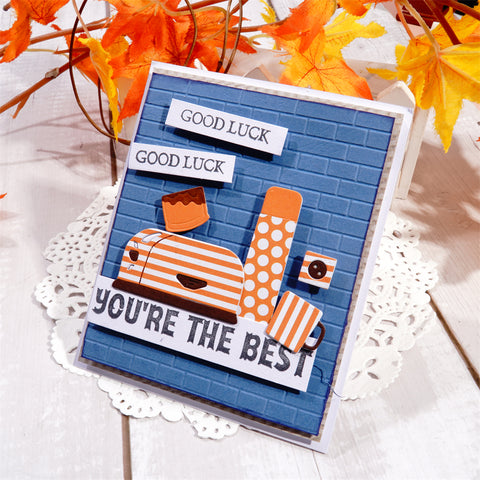 Inlovearts Toaster & Cups Metal Cutting Dies