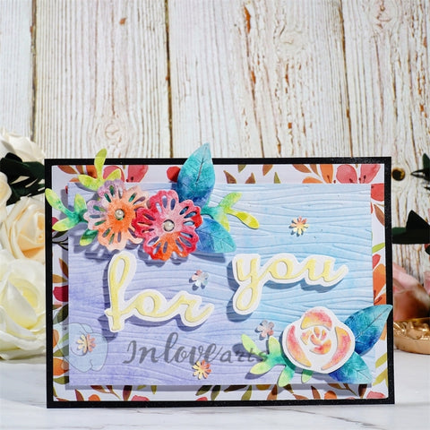 Inlovearts “For You" Word and Flowers Cutting Dies