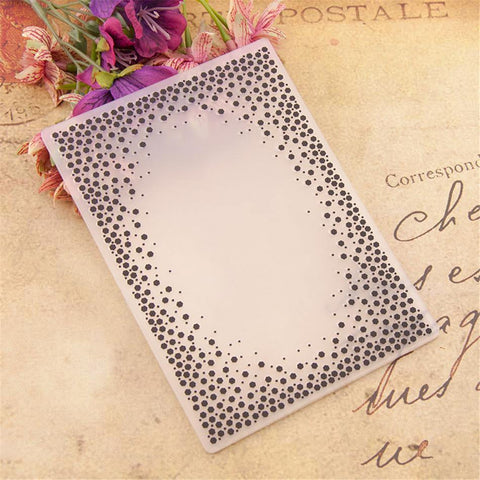 Dot Border Plastic Embossing Folder