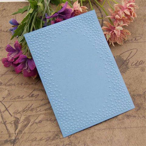 Dot Border Plastic Embossing Folder - Inlovearts