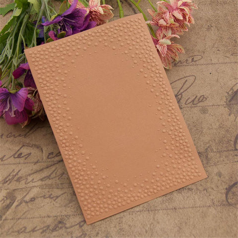 Dot Border Plastic Embossing Folder - Inlovearts