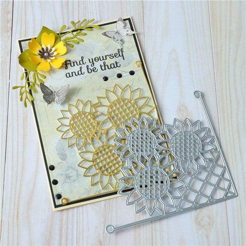 Inloveartshop Sunflower Decor Corner Cutting Dies