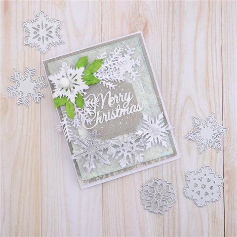Inloveartshop 8Pcs Snowflake Set Cutting Dies