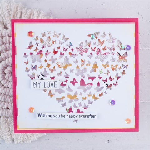 Inlovearts Heart Butterflies Cutting Dies
