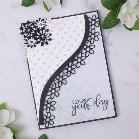 Wave Flower Border Edge Dies - Inlovearts