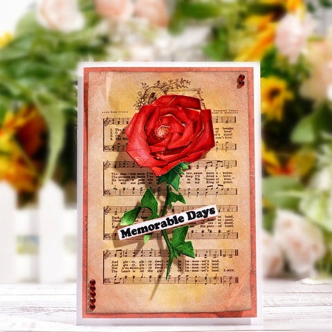 Inlovearts Blooming Rose Metal Cutting Dies