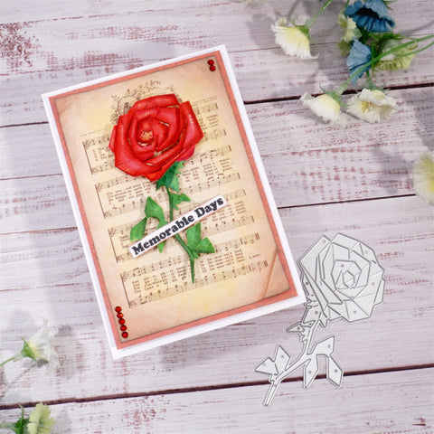 Inlovearts Blooming Rose Metal Cutting Dies