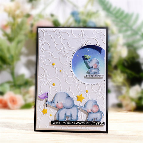 Inlovearts Cute Elephants Family Metal Cutting Dies