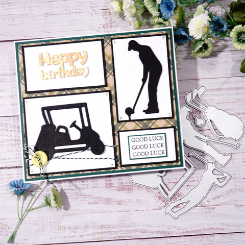 Inlovearts Golf Theme Metal Cutting Dies