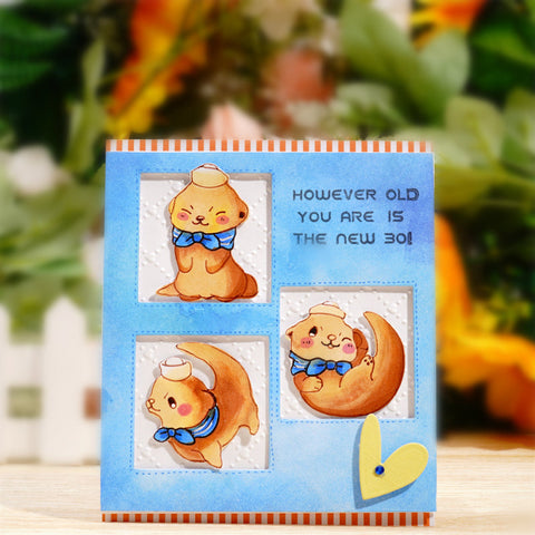 Inlovearts Playful Otter Metal Cutting Dies