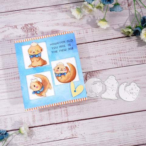 Inlovearts Playful Otter Metal Cutting Dies