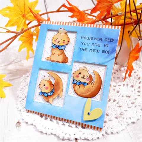 Inlovearts Playful Otter Metal Cutting Dies