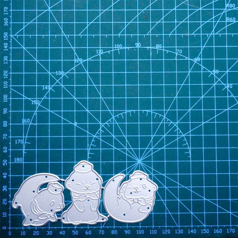 Inlovearts Playful Otter Metal Cutting Dies