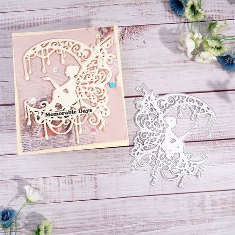 Inlovearts Skeleton Moon Girl Cutting Dies