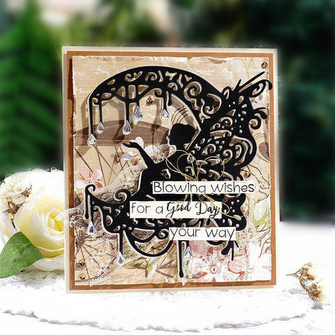 Inlovearts Skeleton Moon Girl Cutting Dies
