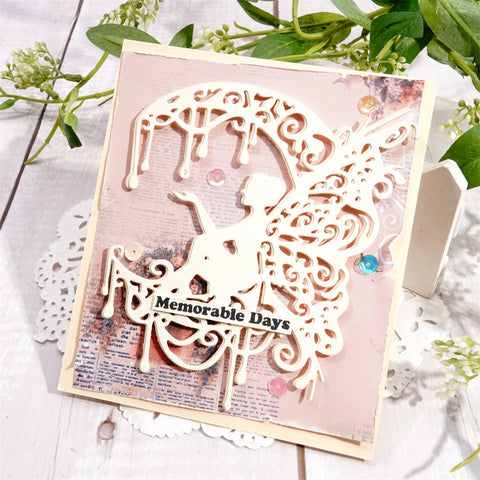 Inlovearts Skeleton Moon Girl Cutting Dies
