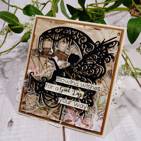 Inlovearts Skeleton Moon Girl Cutting Dies