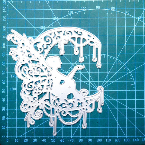 Inlovearts Skeleton Moon Girl Cutting Dies