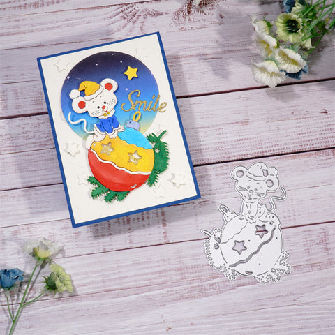 Inlovearts Cute Mouse Play Ball Cutting Dies
