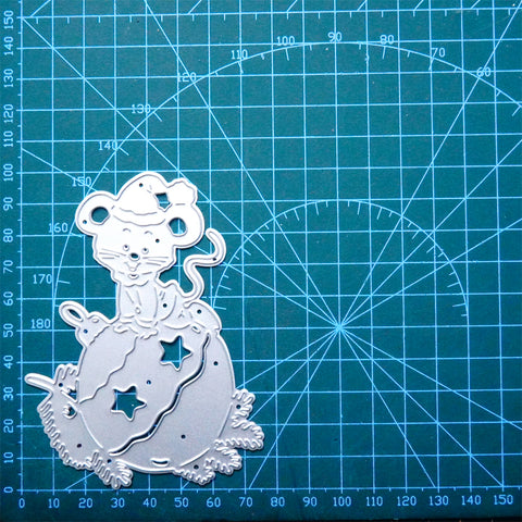 Inlovearts Cute Mouse Play Ball Cutting Dies
