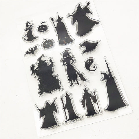 Inlovearts Halloween Wizards and Witches Clear Stamps