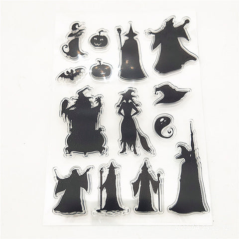 Inlovearts Halloween Wizards and Witches Clear Stamps