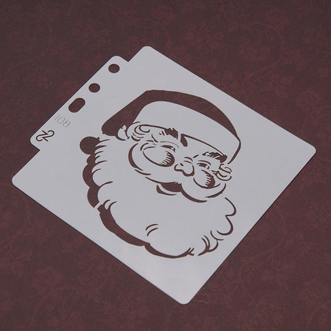 Inloveart Hollow Christmas Santa Claus Layering Stencils