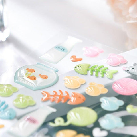 Hand-decorative Cute Little Stuffs Enamel Stickers
