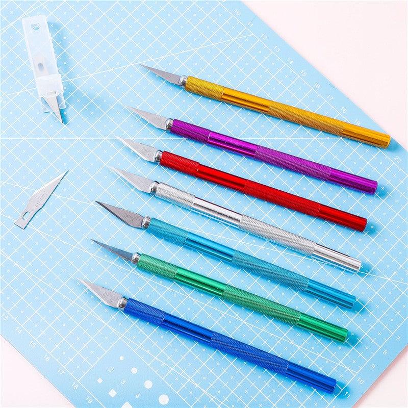 DIY Stationery Knife Paper Cutter Pen Knife Scalpel Steel Blades Sculpture  Knife for Crafts Arts Drawing Repair Hand Tools