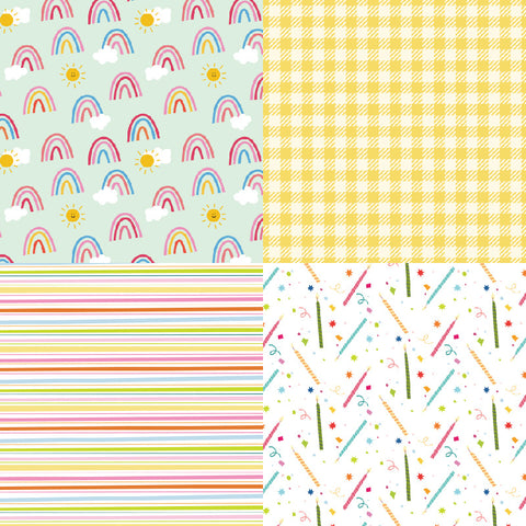 Inlovearts 24PCS 6" Celebration Theme DIY Scrapbook & Cardstock Paper