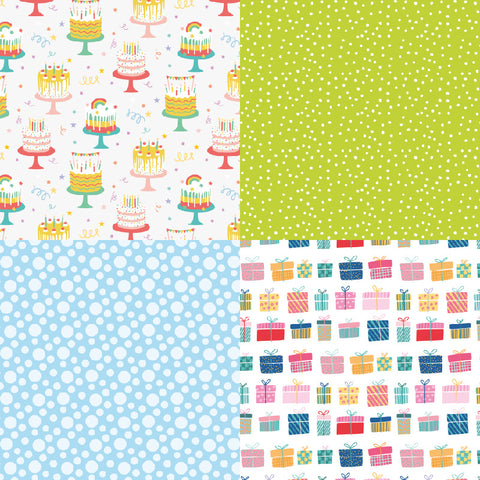 Inlovearts 24PCS 6" Celebration Theme DIY Scrapbook & Cardstock Paper